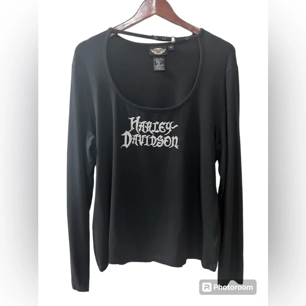 Harley Davidson Top crew neck with adjustable neck strap size 2XL Women